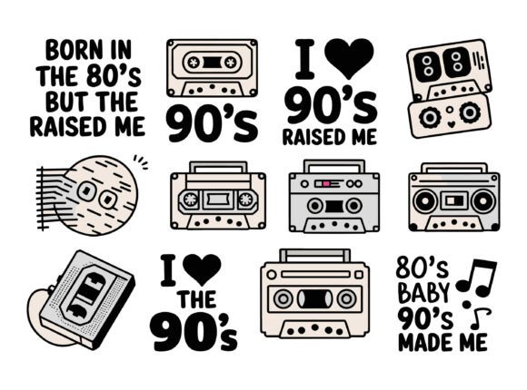 80s & 90s T-Shirt Design Graphics