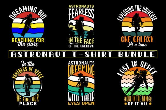 Abstract Astronaut Tee Collection: Graphics for T-Shirt Designs
