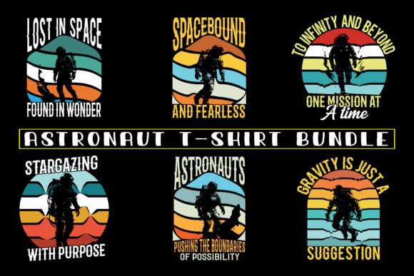 Astronaut Adventure Tee Bundle: Graphics for T-Shirt Designs