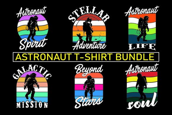 Astronaut Silhouette Tee Designs: Graphics for T-Shirt Designs