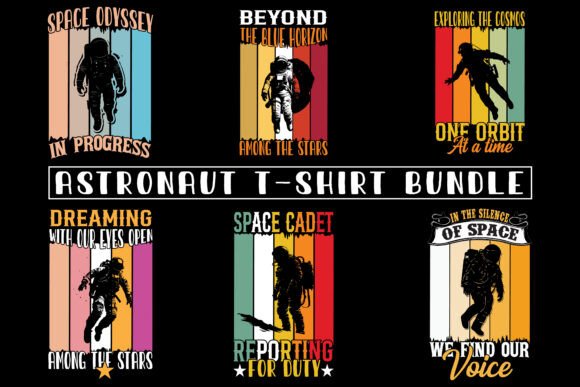 Cosmic Astronaut Graphics for T-Shirt Designs