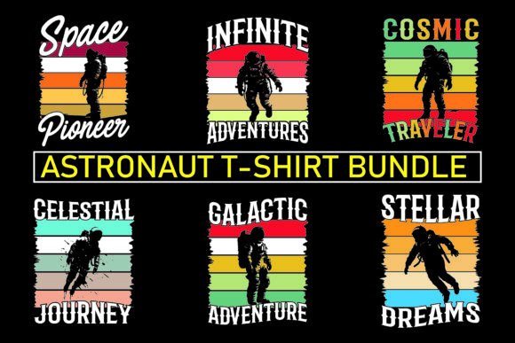 Creative Astronaut Graphics for T-Shirt Designs