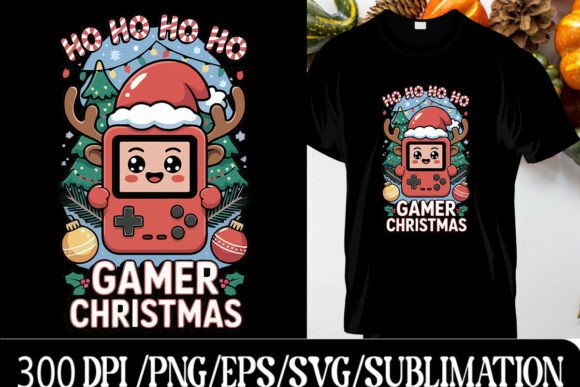 Gamer Christmas T-Shirt: Graphics for T-Shirt Designs
