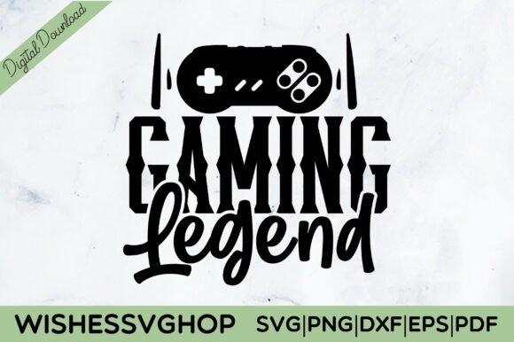 Gaming Legend SVG PNG: Graphics for T-Shirt Designs