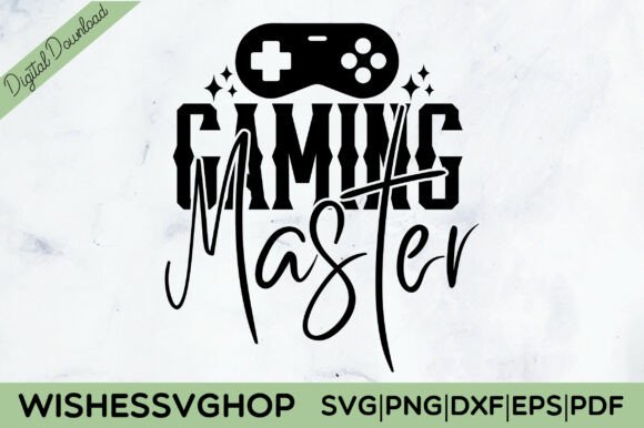 Gaming Master SVG PNG: Graphics for T-Shirt Designs
