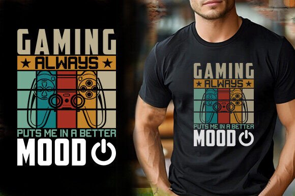 Gaming Mood Graphics for T-Shirt Designs