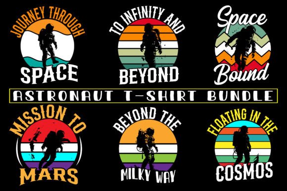 Neon Astronaut Graphics for T-Shirt Designs
