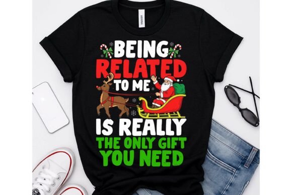 Reviewing Being Related to Me Christmas Tshirt PNG for Graphics