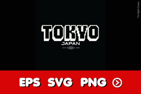 Tokyo Pixel Art Japan SVG: Graphics for T-Shirt Designs