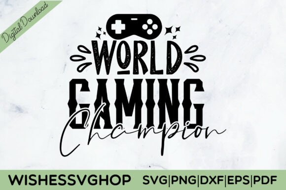 World Gaming Champion Graphics for T-Shirt Designs